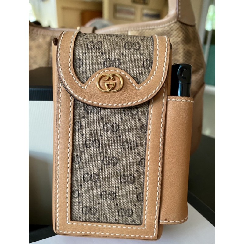 mint condition gucci cigarette case canvas vintage | Shopee Thailand