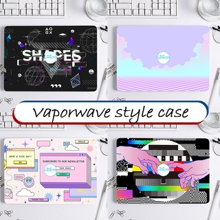 เคส MacBook สไตล์ Vaporwave สําหรับ 2021 Pro 14 นิ้ว A2442 2020 Pro Air M1 13 นิ้ว A2338 A2337 พร้อมฝาครอบคีย์บอร์ด กันฝุ่น