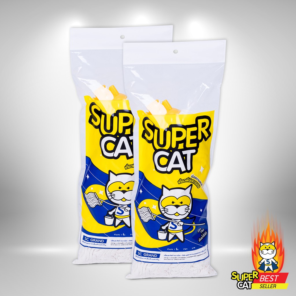 8365 อะไหล่ม็อบหัวจุก 14 นิ้ว 350g (แพ็คคู่) ผ้าถูพื้น รูปที่ 2