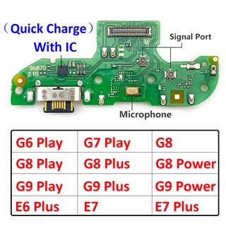 ใหม่ บอร์ดชาร์จไมโครโฟน USB สายเคเบิลอ่อน สําหรับ Motorola Moto E6 E7 G6 G7 G8 G9 Play Plus Power Lite E20 E40