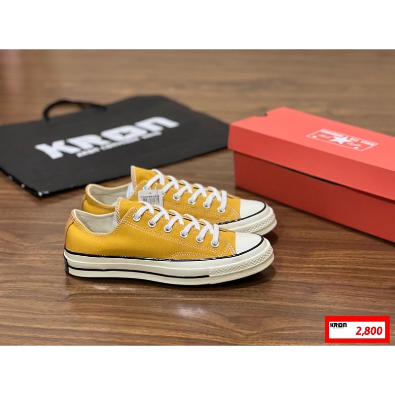 ลิขสิทธิ์แท้ 100% CONVERSE ALL STAR FIRST STRING 1970’ OX Yellow  mustard ผ้าใบสีเหลือง