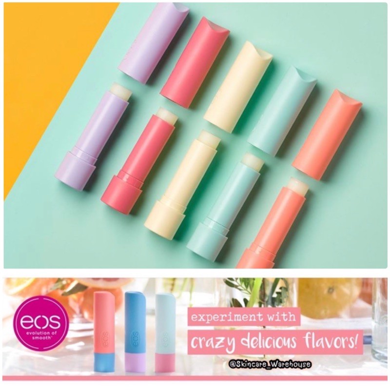 พร้อมส่ง eos Lip Balm 100% Natural Organic ลิปบาล์ม ออร์แกนิก จาก eos 100% Natural Organic Super Soft Shea Lip Balm