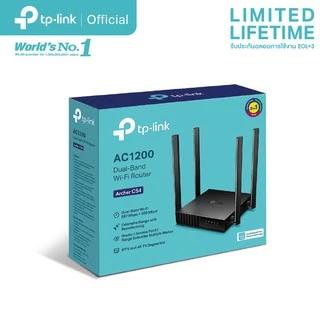 TP-Link Archer C54 AC1200 Dual Band Wi-Fi Router 4 เสาสัญญาณและ Beamforming เหมาะสตรีมวิดิโอ 4K ดาวน์โหลดความเร็วสูง