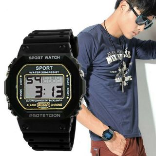 นาฬิกาข้อมือ Sportwatch สไตล์ G-SHOCK ระบบดิจิตอล สายซิลิโคนตั้งปลุก จับเวลา