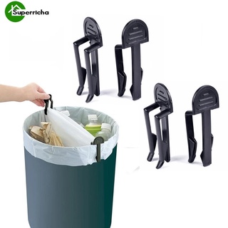 2pcs Practical Plastic Trash Bag Fixed Clip