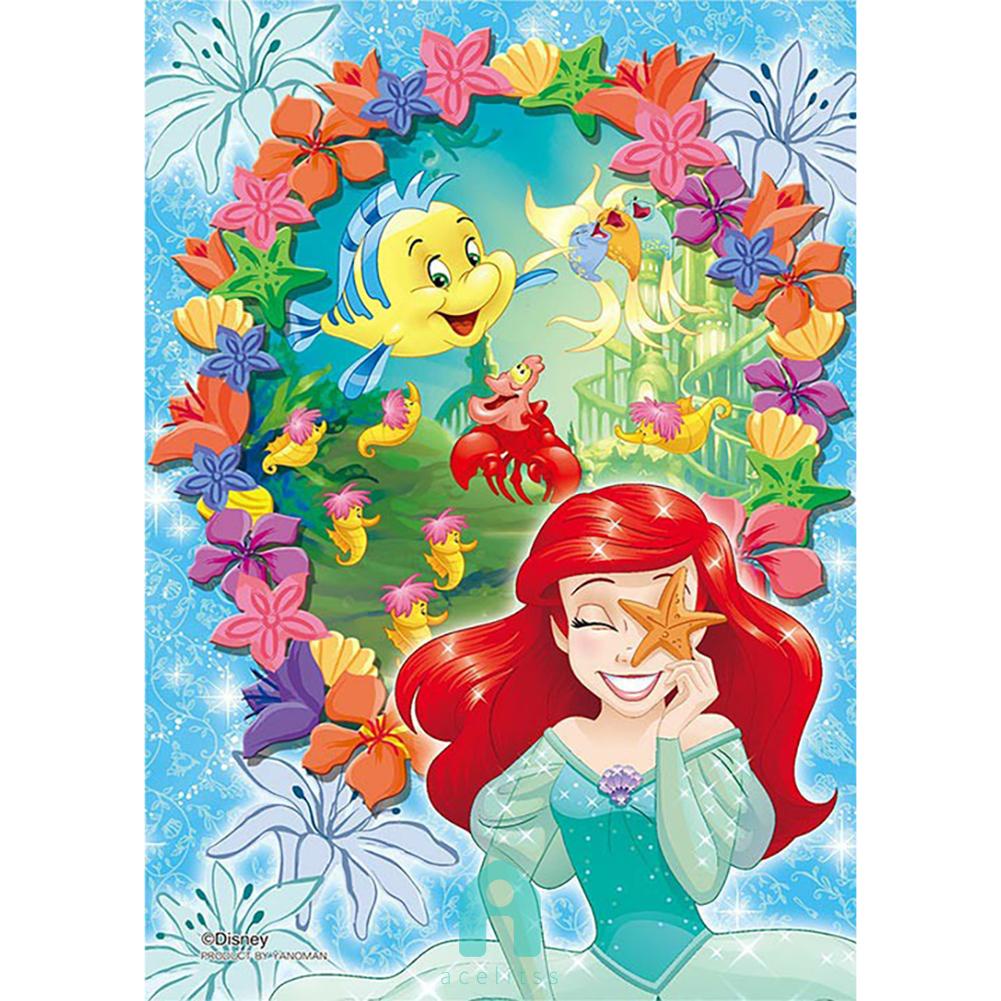 Ready Stock ภาพจิตรกรรม 5D Drill Fish Tail Princess Diy ติดประดับเพชร ...