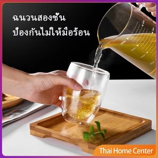 [A665] แก้วกาแฟ สไตล์ ญี่ปุ่น Double-layer glass
