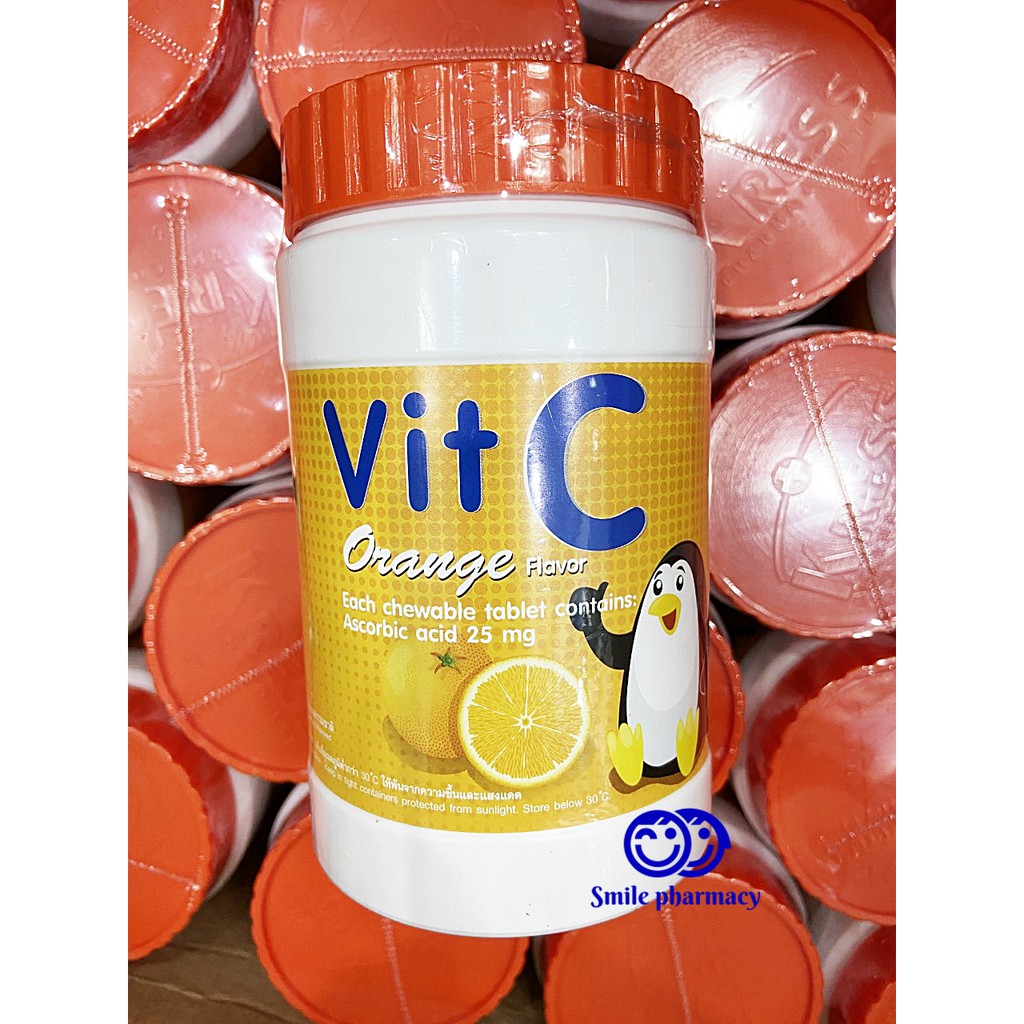 พร้อมส่ง Exp.11/2025 Vit c เครส วิตามินซี 25mg 1000เม็ด kress vitamin c วิตามิน วิตซี รสส้ม Kress Vit C 25มก
