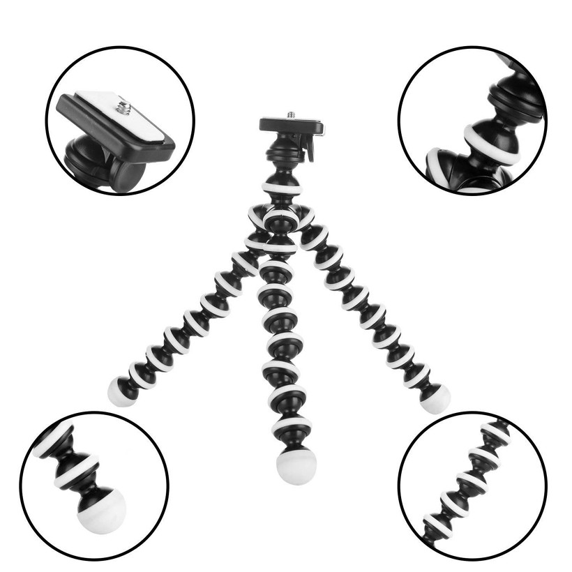 ขาตั้งปลาหมึก ขาตั้งมือถือ ขาตั้งกล้อง พร้อมหัวต่อ Octopus holder Tripod mobile holder Size S/M/L
