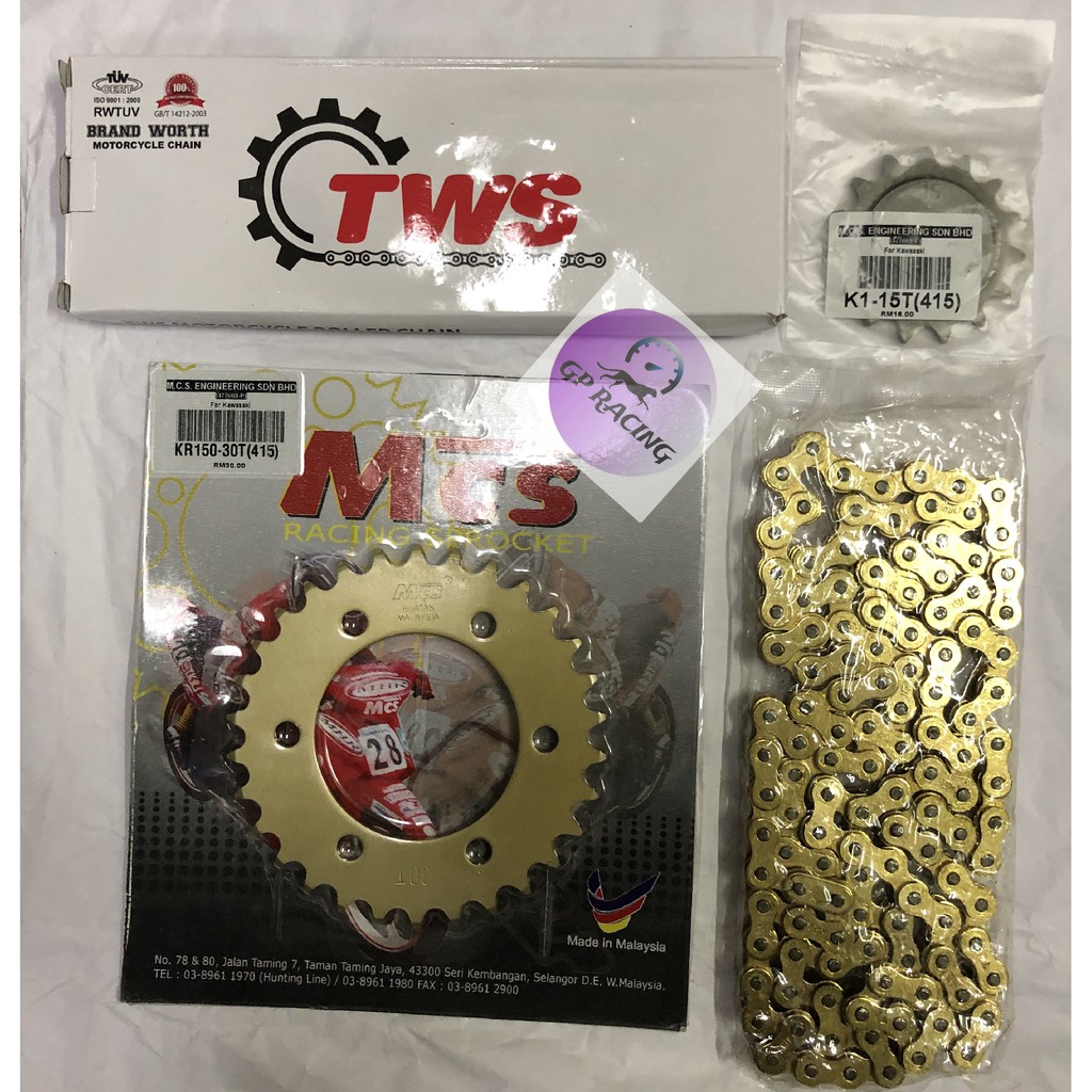 SPROCKET SET GT-128/ DINAMIK "GP RACING"