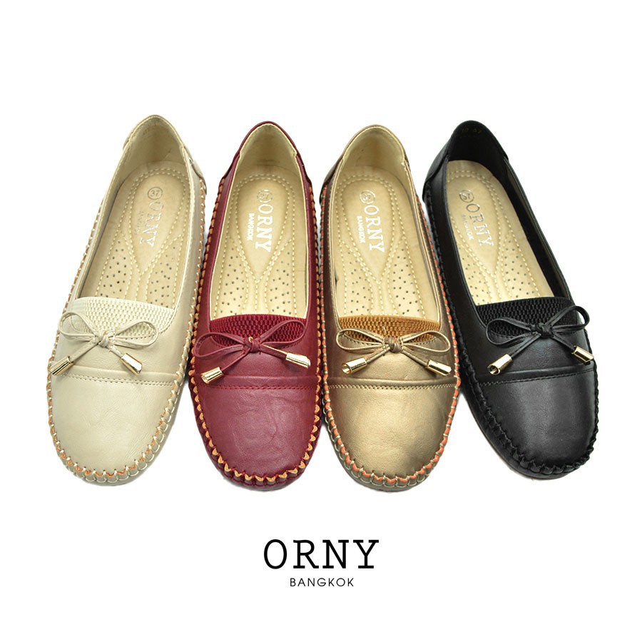 รองเท้าผู้หญิง [No.2330] ORNY (ออร์นี่) Bangkok ® รองเท้าคัชชู พื้นบุฟองน้ำ เพื่อสุขภาพเท้า มีถึงไซส์ 42