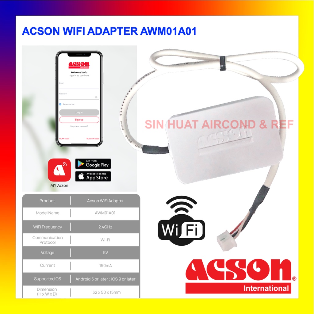 อะแดปเตอร์ไวไฟ ACSON/DAIKIN AWM01A01 (R50084155346อะแดปเตอร์เครือข่าย WIFI KIT APP WIFI ตัวควบคุมอัจฉริยะ