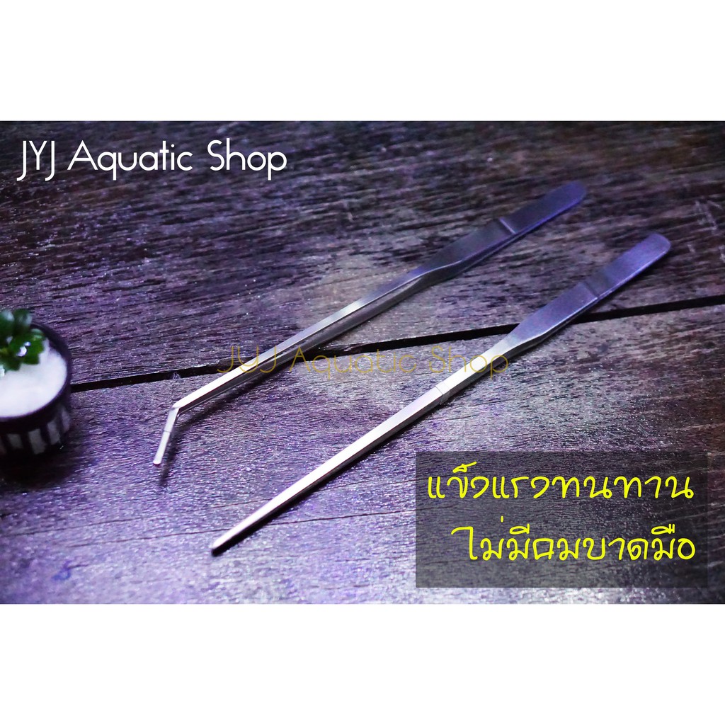 Forcep ฟอเซป ปลายตรง และ ปลายงอ สแตนเลส อย่างดี ไม่เป็มสนิม ไม่มีคม ใช้คีบไม้น้ำ และของในตู้ปลา ขนาด