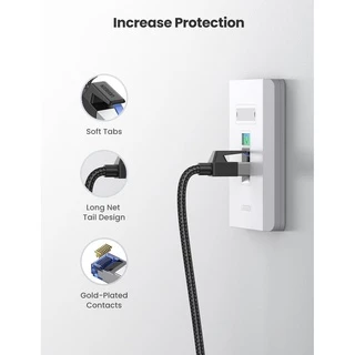 UGREEN รุ่น NW153 สายแลน Cat8 LAN RJ45 Ethernet Cable 2000MHz Bandwidth 40Gbps High Speed Network Cable routers, ADSL