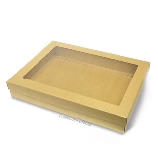 {k30x41x7cm}กล่องกระดาษคราฟท์ กล่องของขวัญใส่ของขวัญของชำร่วยของรับไหว้ผู้ใหญ่ ไซส์ใหญ่ "ราคาต่อใบ ส่งแบบไม่พับขึ้นรูป"