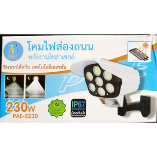 SOLAR MOTION SENSOR LIGHT โคมไฟส่องถนนโซล่าเซลรูปกล้องวงจรปิด ตรวจจับความเคลื่อนไหว เปิด/ปิดไฟอัตโนมัติ พลังงานแสงอาทิตย