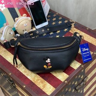 Disney Mickey Mouse Zippered Waist Bag ของแท้ ราคาถูก