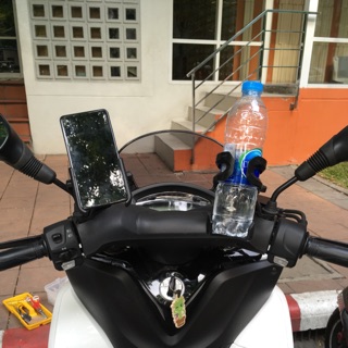 ที่จับโทรศัพท์มือถืออลูมิเนียมหนาMOTOWOLFของแท้Yamaha Tricity / Phone Holder bracket on the mirror for Yamaha Tricity