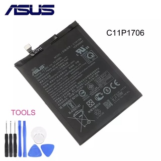 แบตเตอรี่แท้ สำหรับ ASUS ZenFone MAX Pro M1 6.0 นิ้ว C11P1706 ZB601KL ZB602KL X00TDB X00TDE คุณภาพสูง 5000mAh