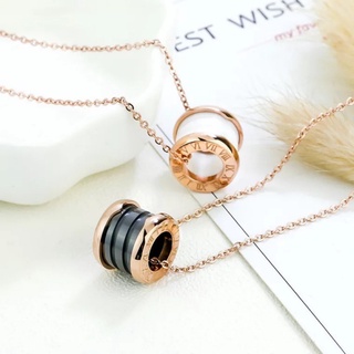 Bvlgari สร้อยคอ สีโรสโกลด์ 18K B.Zero1 pk831