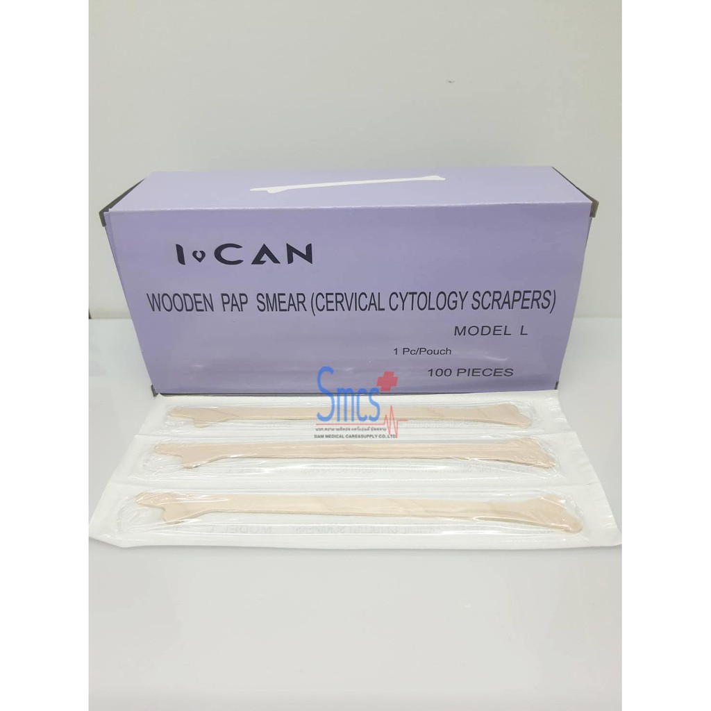 ไม้แปปสเมียร์ปลอดเชื้อ ( Pap Smears Wooden )กล่องละ 100 อัน