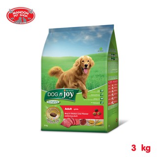 [MANOON] DOG N JOY Complete Adult Beef&amp;Chicken Liver 3kg