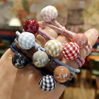 ที่คาดผมยางยืดเกาหลี โบว์ผูกผม มีโบว์Korean hot selling elastic hair band bowknot hair tie with ball