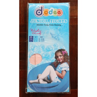 ถุงน่องเด็ก  Dodee Junor tights สีชมพูลายลูกไม้