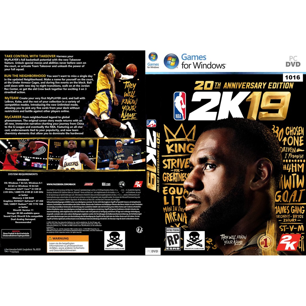 (PC DVD) NBA 2K19: ฉบับครบรอบ 20 ปี