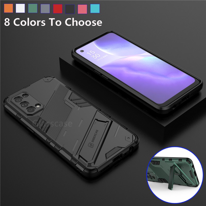Casing For Oppo Reno 5 Pro 4G 5G Reno5 Reno5Pro 5Pro Phone Case 3D Armor Shockproof Stand Holder Casing Protection Bracket Hard Back Cases Cover