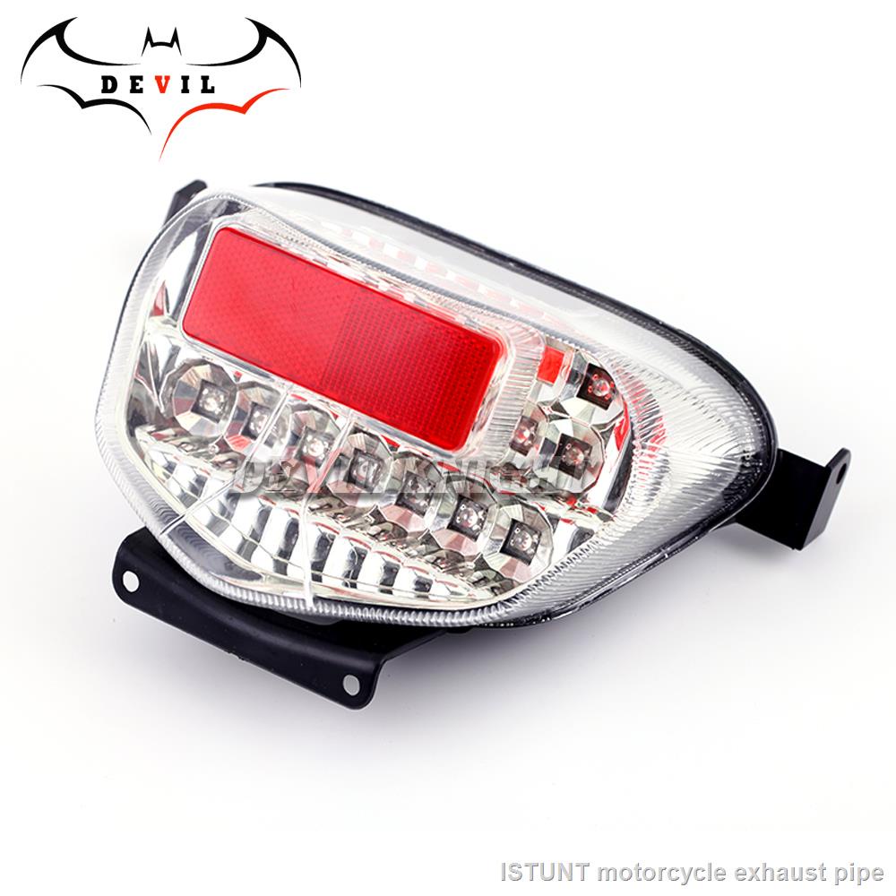 Clear LED Integrated Tail Light – Brake, Turn Signal & License Plate Light For Motorcycles 5 thumbnail image