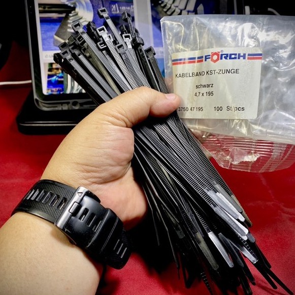 FORCH Cable ties เคเบิ้ลไทร์ สายรัดสายไฟ สีขาว สีดำ ห่อละ รูปที่ 4