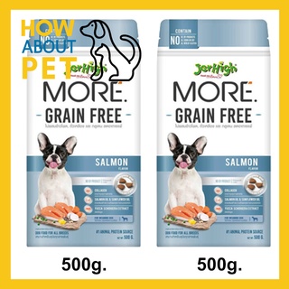 อาหารสุนัข Jerhigh More Grain Free เม็ดกรอบ รสปลาแซลมอน 500กรัม (2ถุง)Jerhigh More Grain Free Salmon Flavor 500g. (2bag)