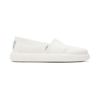 TOMS รองเท้าลำลองผู้หญิง สลิปออน รุ่น Alpargata Mallow White Canvas (C) รองเท้าลิขสิทธิ์แท้