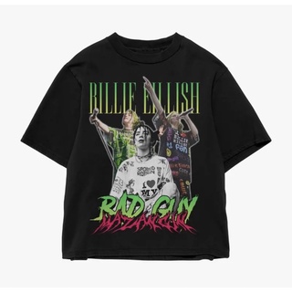 Tshirtคอลูกเรือcrew neckเสื้อยืด พิมพ์ลาย Billie ELISH OVERSIZE UNISEX-4XL