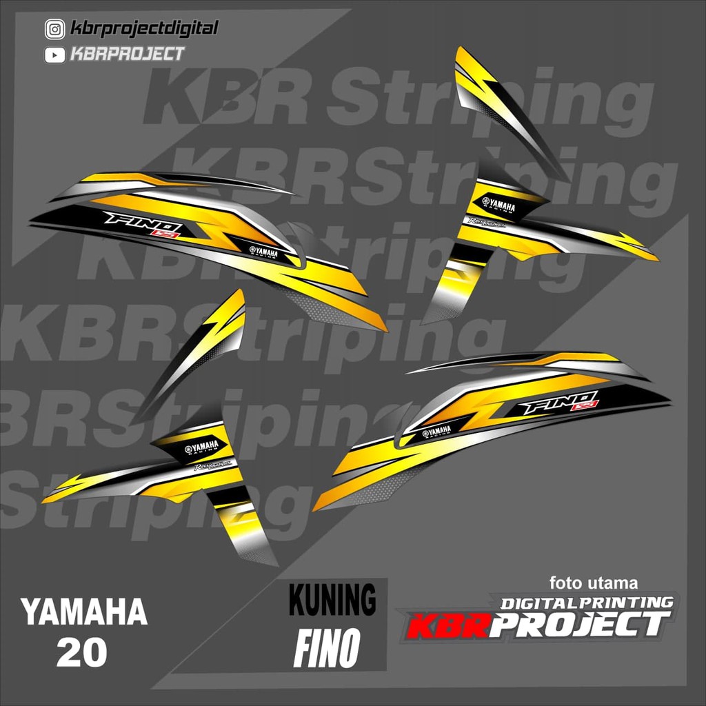 สติ๊กเกอร์ติดมอเตอร์ไซค์ - Fino striping - มอเตอร์ไซค์yamaha - มอเตอร์ไซค์ - Fino - สติ๊กเกอร์วาริat