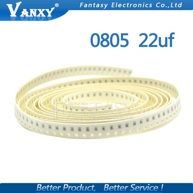 ฟิล์มตัวเก็บประจุแบบหลายชั้นเซรามิก 20% 6 . 3 v 0805 226 smd 22 uf x 5 r 100 ชิ้น