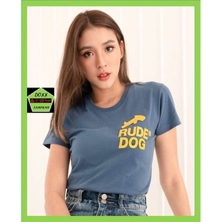 Rudedog เสื้อคอกลม ชาย หญิง รุ่น 2line สีดีฟซี