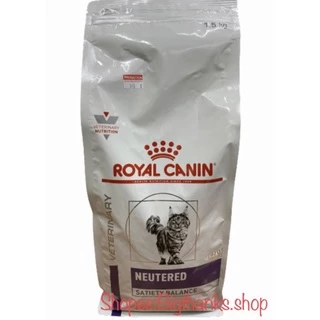 Royal Canin neutered satiety balance 1.5 kg อาหารแมว ทำหมัน ตัวผู้ และ ตัวเมีย exp 04/27