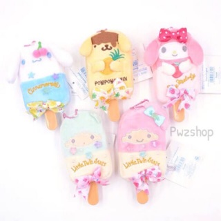 พวงกุญแจ Sanrio รูปไอติม Mymelody Littletwinstars Cinnamonroll Pompompurin ซานริโอ มายเมโลดี้ ปอมปอมพูริน