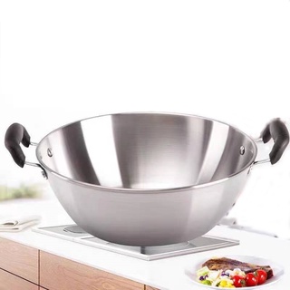stainless steel wok with two handle D/S-25