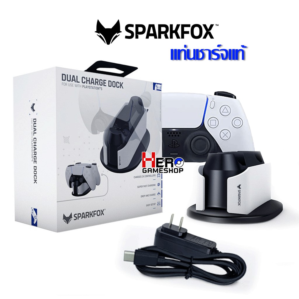 (แนะนำ)Sparkfox Dual Charge Dock for PlayStation®5 แท่นชาร์จจอย PS5