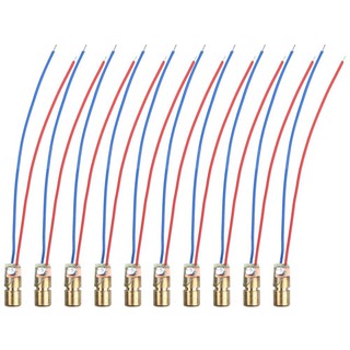 (cou) โมดูลไดโอดเลเซอร์จุดสีแดง 650 nm 6 มม. 5 v 5mw 10 ชิ้น wl