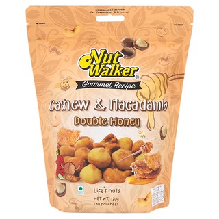 นัทวอล์คเกอร์เมล็ดมะม่วงหิมพานต์และแมคคาดาเมียเคลือบน้ำผึ้ง 120กรัม Nut Walker Cashew Nuts and Macadamia Honey Glazed 12