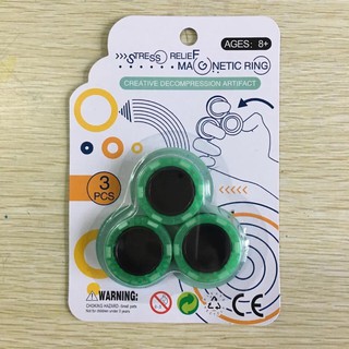 ใหม่ Magnetic ring ของเล่นแหวนแม่เหล็ก แก้เครียด แก้เบื่อ สำหรับฝึกเล่น