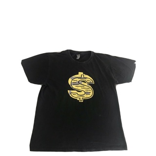 คอตต้อนคอกลมขายดี เสื้อยืดลําลอง แขนสั้น คอกลม พิมพ์ลาย billionaire club Yellow Dollar Sign Medium OBmedg90KFmnok30S-5XL