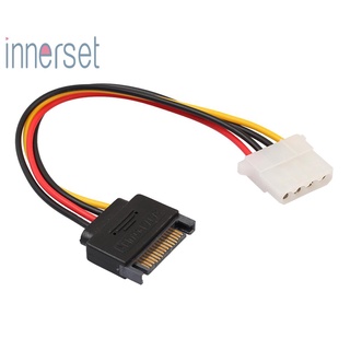 [Innerset] สายเคเบิ้ลเชื่อมต่อฮาร์ดดิสก์ไดรฟ์ Sata 15pin Male To Ide Big 4pin