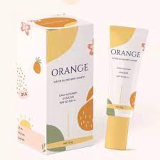 แบบหลอดกันแดดส้ม🍊Orange white SPF50 PA+++ รุ่นใหม่ล่าสุด