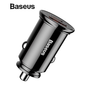 Baseus อุปกรณ์ชาร์จมือถือในรถยนต์ USB + Type-CMini Quick Charge Car Charger 30W