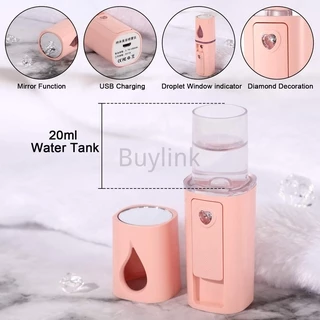 เครื่องฉีดน้ำหมอกนาโนขนาดเล็ก 20 มล. ฉีดน้ำหน้า USB หน้า Nebulizer ไอน้ำแบบพกพา เครื่องมืออาหารเสริมน้ำนาโน สเปรย์หน้า เครื่องฉีดความชื้นหมอกเย็น Hydration
